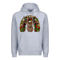 Heather Grey deer rainbow Premium Hoodie - JahusDesignShop