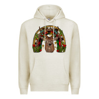 Oatmeal Heather deer rainbow Premium Hoodie - JahusDesignShop
