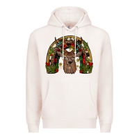 Pale Pink deer rainbow Premium Hoodie - JahusDesignShop