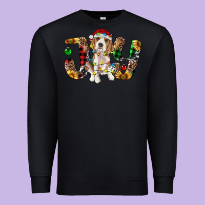 Beagle Christmas Joy Premium Sweatshirt Designed By Ranaportraitstore