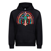 Black gemstone cross american flag turquoise rainbow Urban Hoodie - Artiststas