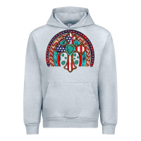 Heather Grey gemstone cross american flag turquoise rainbow Urban Hoodie - Artiststas