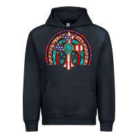 Navy gemstone cross american flag turquoise rainbow Urban Hoodie - Artiststas