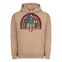 Pigment Burro gemstone cross american flag turquoise rainbow Urban Hoodie - Artiststas