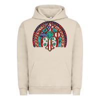 Pigment French Oak gemstone cross american flag turquoise rainbow Urban Hoodie - Artiststas