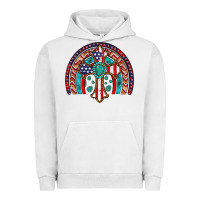 Pigment Lunar Rock gemstone cross american flag turquoise rainbow Urban Hoodie - Artiststas