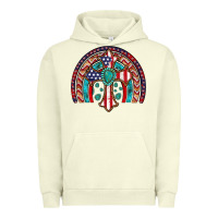 Pigment Pistachio gemstone cross american flag turquoise rainbow Urban Hoodie - Artiststas