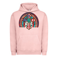 Pigment Salmon gemstone cross american flag turquoise rainbow Urban Hoodie - Artiststas