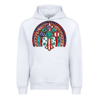 White gemstone cross american flag turquoise rainbow Urban Hoodie - Artiststas