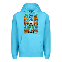 Ocean Blue i'm a soccer mom we don't do that keep calm thing Premium Hoodie - Jasminsmagicworld