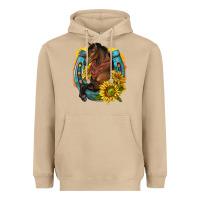 Mushroom western horse with horseshoe Heavyweight Hoodie - texasbilliewilder