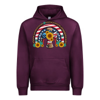 Mauve Wine cross american flag cowhide  leopard gemstone rainbow Urban Hoodie - Artiststas