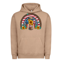 Pigment Burro cross american flag cowhide  leopard gemstone rainbow Urban Hoodie - Artiststas