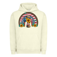 Pigment Pistachio cross american flag cowhide  leopard gemstone rainbow Urban Hoodie - Artiststas