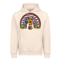 Sandshell cross american flag cowhide  leopard gemstone rainbow Urban Hoodie - Artiststas
