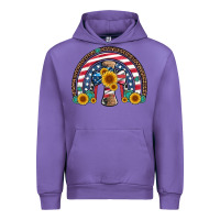 Tulip cross american flag cowhide  leopard gemstone rainbow Urban Hoodie - Artiststas