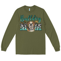Army Green bulldog mom Long Sleeve Tee - BarkalooDesign