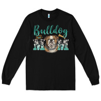 Black bulldog mom Long Sleeve Tee - BarkalooDesign