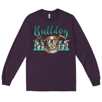 Plum bulldog mom Long Sleeve Tee - BarkalooDesign
