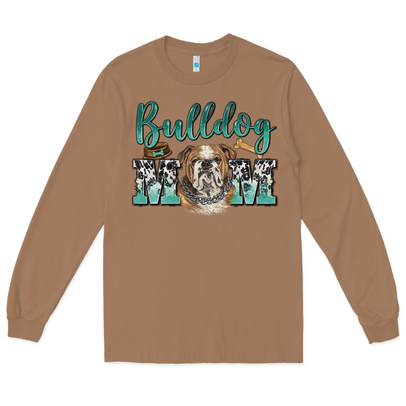Bulldog Mom Long Sleeve Tee by BarkalooDesign | Teevron