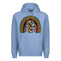 Colony Blue cross rainbow Premium Hoodie - JahusDesignShop