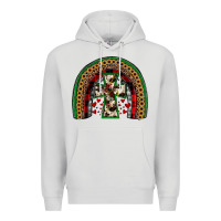 Dove Grey cross rainbow Premium Hoodie - JahusDesignShop