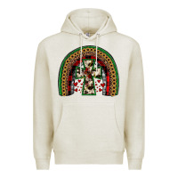 Oatmeal Heather cross rainbow Premium Hoodie - JahusDesignShop