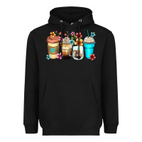 Black flowers with coffee Heavyweight Hoodie - Zillion Design Studio