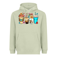 Matcha flowers with coffee Heavyweight Hoodie - Zillion Design Studio