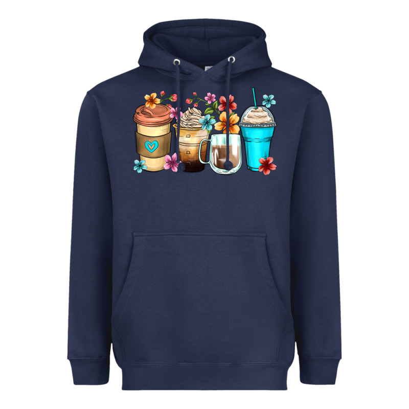 Flowers With Coffee Heavyweight Hoodie by Zillion Design Studio | Teevron