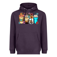 Plum flowers with coffee Heavyweight Hoodie - Zillion Design Studio