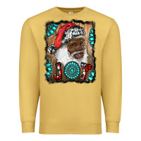 Antique Gold african american santa joy Premium Sweatshirt - RanaPortraitStore