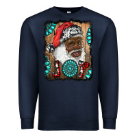 Navy african american santa joy Premium Sweatshirt - RanaPortraitStore