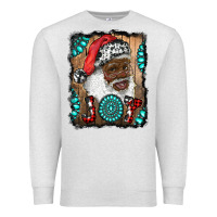 Oatmeal Heather african american santa joy Premium Sweatshirt - RanaPortraitStore