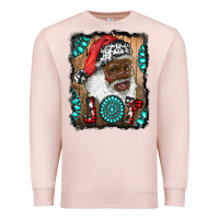 Pale Pink african american santa joy Premium Sweatshirt - RanaPortraitStore