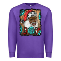 Purple african american santa joy Premium Sweatshirt - RanaPortraitStore
