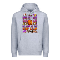 Heather Grey i'm a baskeball mom we don't do that keep calm thi Premium Hoodie - Jasminsmagicworld