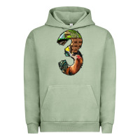 Pigment Oil Green farm life alphabet numbers 3 Urban Hoodie - BundleAndBundleShop