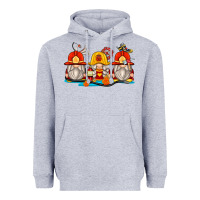 Heather Grey firefighter gnomes Heavyweight Hoodie - Zillion Design Studio