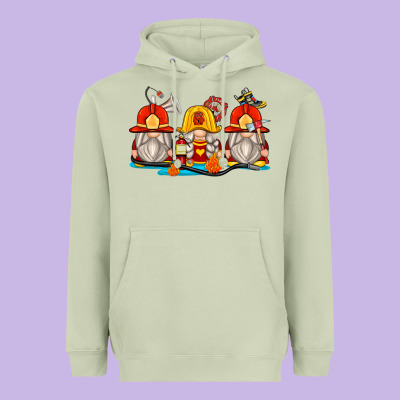 Heavyweight Hoodie firefighter gnomes