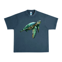 Midnight Navy sea turtle Urban Heavy Tee - Artiststas