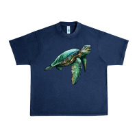 Navy sea turtle Urban Heavy Tee - Artiststas