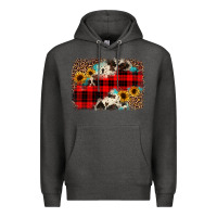 Charcoal Heather christmas background Premium Hoodie - JahusDesignShop