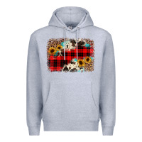 Heather Grey christmas background Premium Hoodie - JahusDesignShop