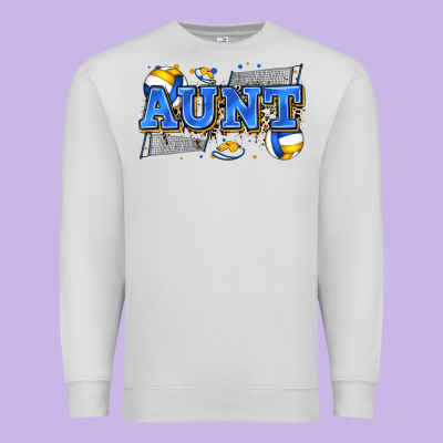 Aunt Volleyball Premium Sweatshirt Designed By Zillion Design Studio