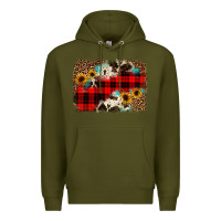 Army Green christmas background Premium Hoodie - JahusDesignShop