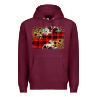 Burgundy christmas background Premium Hoodie - JahusDesignShop
