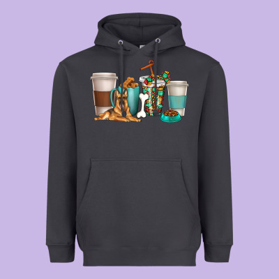 Heavyweight Hoodie german shepherd dog coffee cups