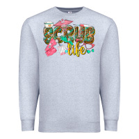 Heather Grey scrub life Premium Sweatshirt - texasbilliewilder
