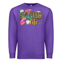 Purple scrub life Premium Sweatshirt - texasbilliewilder